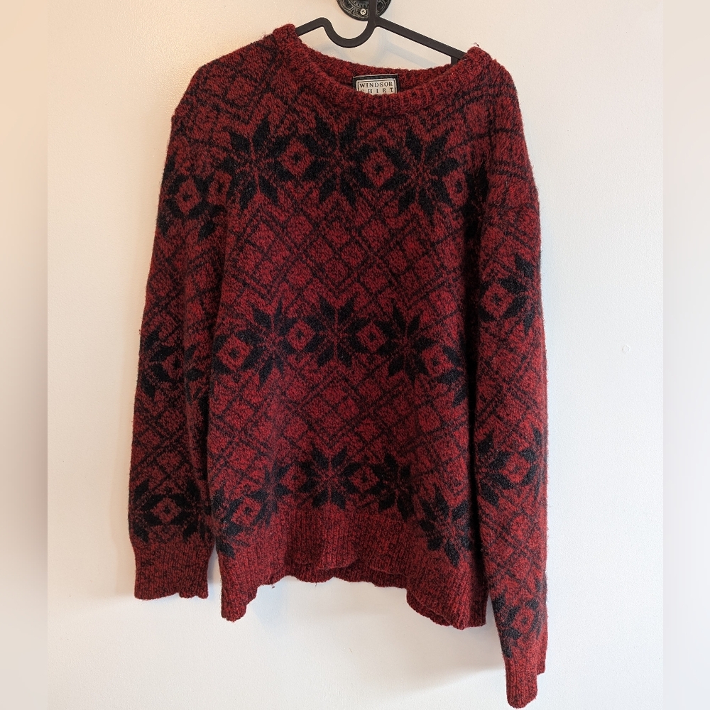 Vintage snowflake sweater, men's medium